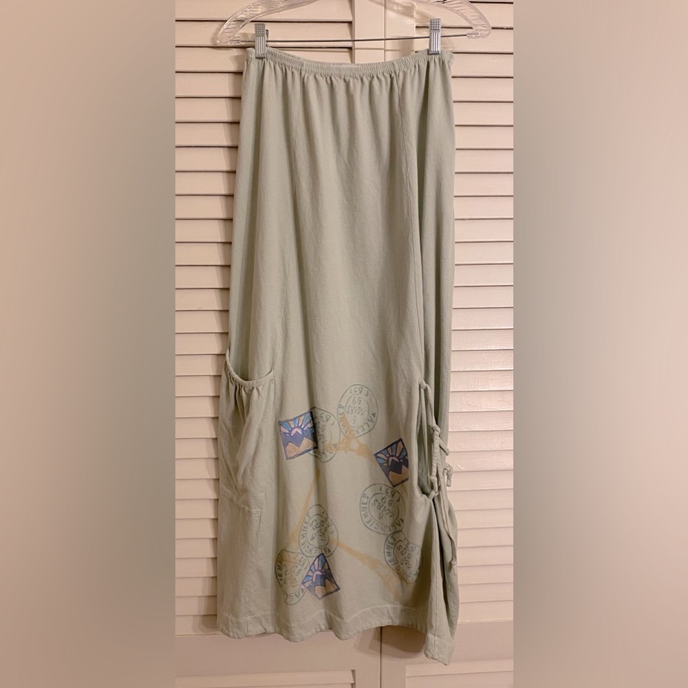Blue Fish French Themed Mint Long Skirt